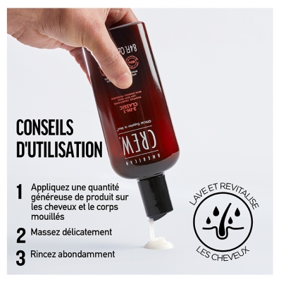 American Crew American Crew 3-en-1Format Voyage Shampooing Après Shampooing & Gel Douche Pour Cheveux et Corps (100Ml) Revitalisant Hydratant et Apaisant.
