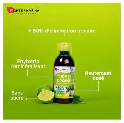 Forté Pharma TurboDraine 500 ml - Goût : Citron Vert & Menthe