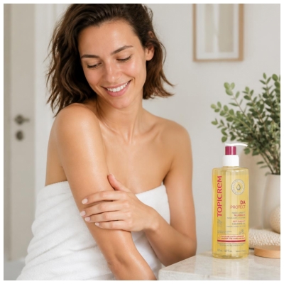 Topicrem DA Protect Huile Lavante Relipidante Peaux Sensibles Très Sèches et Atopiques 500 ml