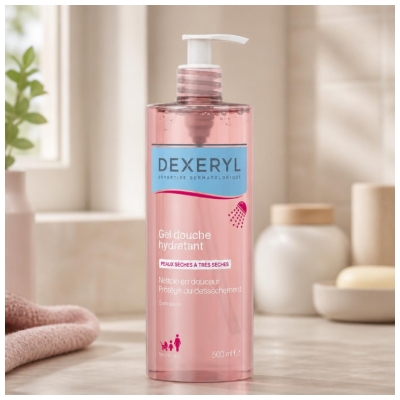 Dexeryl Gel Douche Hydratant pour les Peaux Sèches à Très Sèches 500 ml
