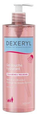 Dexeryl Gel Douche Hydratant pour les Peaux Sèches à Très Sèches 500 ml