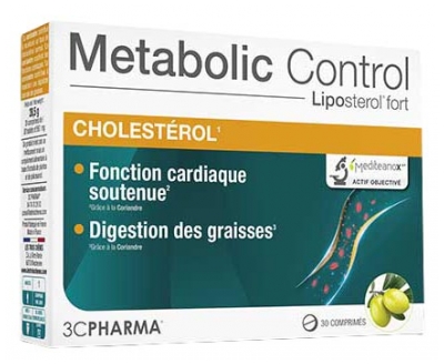 3C Pharma Metabolic Control Cholestérol Liposterol Fort 30 Comprimés