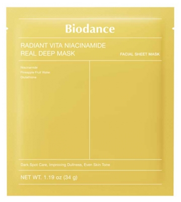 Biodance Radiant Vita Niacinamide Real Depp Masque Visage 34 g