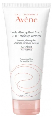 Avène Eau Thermale - Les Essentiels - Fluide Démaquillant 3En1 Sans Rinçage - Visage Yeux et Lèvres 200 ml