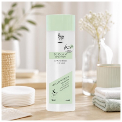 Peggy Sage Dissolvant sans Acétone aux Huiles de Soja et de Kukui 125 ml