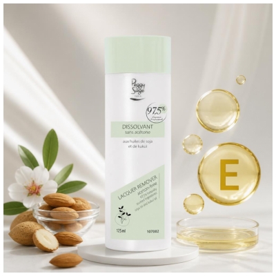 Peggy Sage Dissolvant sans Acétone aux Huiles de Soja et de Kukui 125 ml
