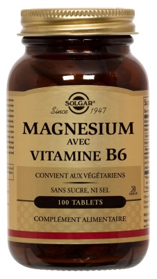 Supplément de Magnésium et Vitamine B6 100 Comprimés