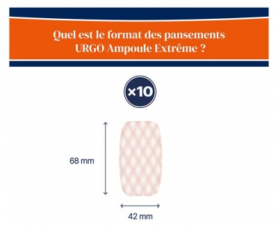 Urgo Ampoules Extrême 10 Pansements 6,8 x 4,2 cm