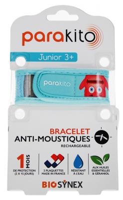 Parakito Bracelet Anti-Moustiques Rechargeable Junior 3+ - Modèle : Monstres