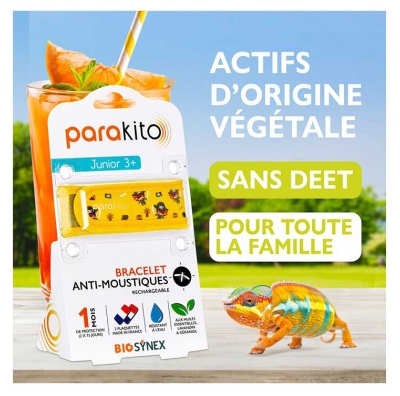 Parakito Bracelet Anti-Moustiques Rechargeable Junior 3+ - Modèle : Pirates