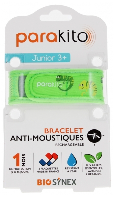 Parakito Bracelet Anti-Moustiques Rechargeable Junior 3+ - Modèle : Caméléon