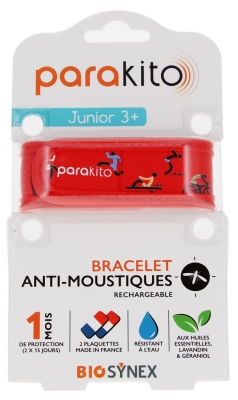 Parakito Bracelet Anti-Moustiques Rechargeable Junior 3+ - Modèle : Sport
