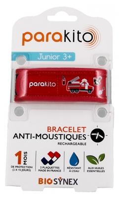 Parakito Bracelet Anti-Moustiques Rechargeable Junior 3+ - Modèle : Pompier