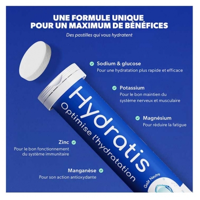 Hydratis Solution d'Hydratation 20 Comprimés - Arôme : Kiwi