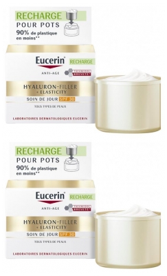 Eucerin Hyaluron-Filler + Elasticity Soin de Jour SPF30 Recharge Lot de 2 x 50 ml