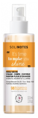 Solinotes Huile Sèche Hydrate Nourrit et Illumine 100 ml - Senteur : Fleur d'Oranger
