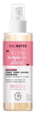 Solinotes Huile Sèche Hydrate Nourrit et Illumine 100 ml - Senteur : Rose