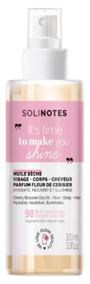 Solinotes Huile Sèche Hydrate Nourrit et Illumine 100 ml - Senteur : Fleur de Cerisier
