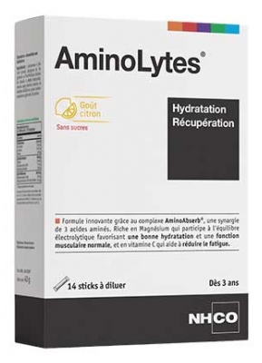 NHCO AminoLytes Hydratation Récupération 14 Sticks à Diluer 