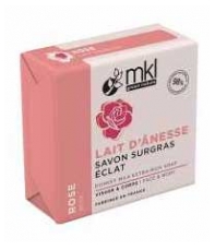 MKL Green Nature Rose Lait d'Ânesse Savon Surgras Éclat Visage et Corps 100 g