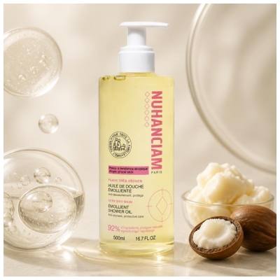 Nuhanciam Huile de Douche Émolliente Peaux à Tendance Atopique 500 ml
