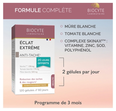 Biocyte Pack Éclat Extrême 120 Gélules