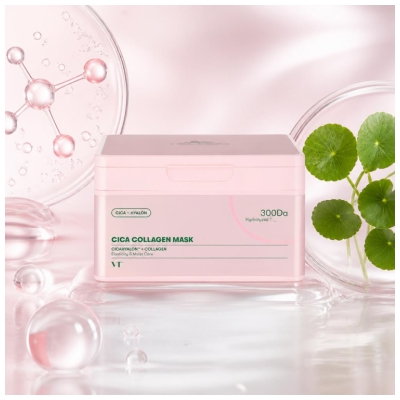 Vt Cosmetics Cica Collagen Masques Imprégnés 30 Unités