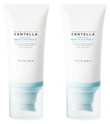 Skin1004 Madagascar Centella Hyalu-Cica Sérum Solaire SPF50+ PA++++ 2 x 50 ml