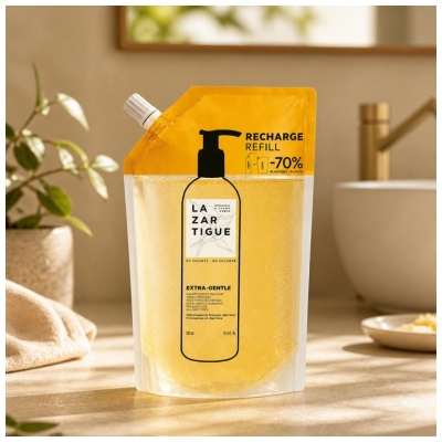 Lazartigue Extra-Gentle Shampoing Extra-Doux Usage Fréquent Recharge 500 ml