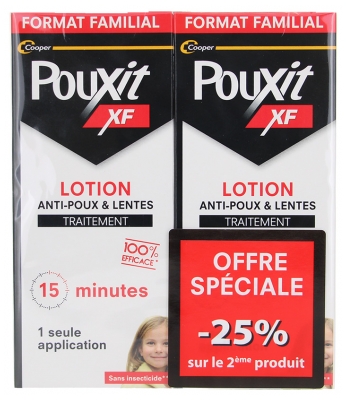 Pouxit XF Lotion Anti-Poux et Lentes Lot 2 x 200 ml Offre Spéciale