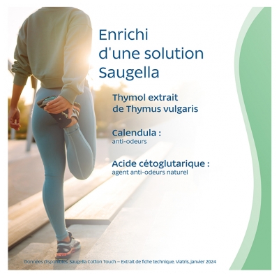 Saugella Cotton Touch Serviettes Nuit X12