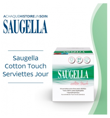 Saugella Cotton Touch 2 X 14 Serviettes Hygiéniques Jour