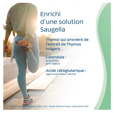 Saugella Cotton Touch 40 Protège-Slips Lot de 2 x 40 Unités