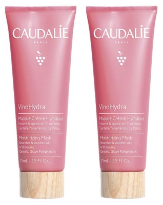 Caudalie VinoHydra Masque-Crème Hydratant Lot de 2 x 75 ml