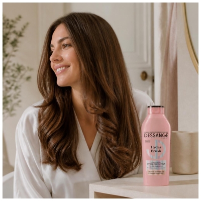 Dessange Hydra Brush Shampoing Hydra-Protecteur Cheveux Exposés aux Appareils Chauffants 280 ml