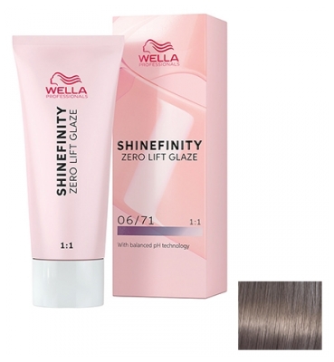 Wella Shinefinity Zero Lift Glaze Coloration 60 ml - Coloration : 06/71 Blond Foncé Marron Cendré