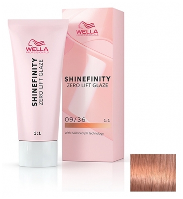 Wella Shinefinity Zero Lift Glaze Coloration 60 ml - Coloration : 07/34 Blond Doré Cuivré