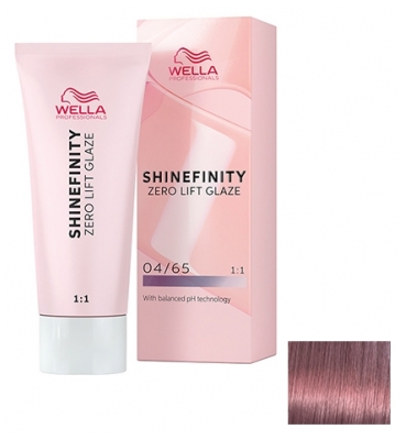Wella Shinefinity Zero Lift Glaze Coloration 60 ml - Coloration : 04/65 Châtain Violine Acajou