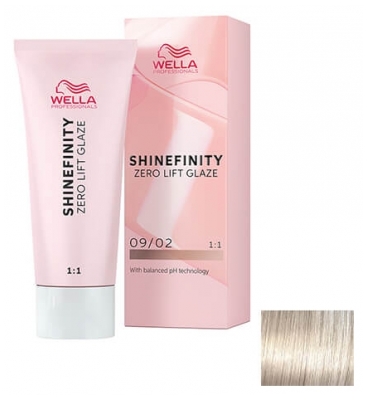 Wella Shinefinity Zero Lift Glaze Coloration 60 ml - Coloration : 09/02 Blond Très Clair Naturel Mat