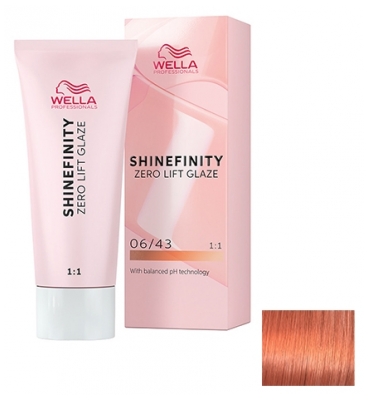 Wella Shinefinity Zero Lift Glaze Coloration 60 ml - Coloration : 06/43 Blond Très Clair Doré