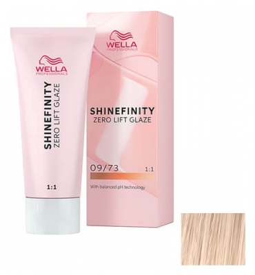 Wella Shinefinity Zero Lift Glaze Coloration 60 ml - Coloration : 09/73 Blond Très Clair Marron Doré