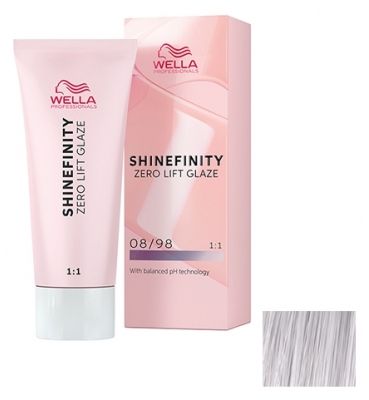 Wella Shinefinity Zero Lift Glaze Coloration 60 ml - Coloration : 08/98 Blond Clair Fumé Perlé