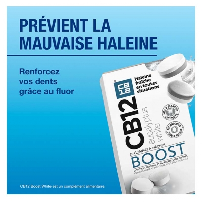 CB12 Boost White Eucalyptus Gommes à Mâcher 10 Unités