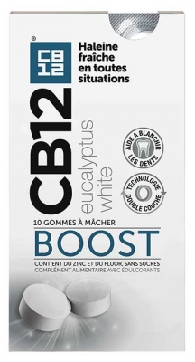 CB12 Boost White Eucalyptus Gommes à Mâcher 10 Unités