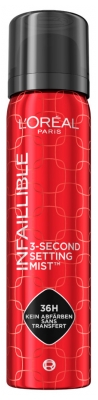 L'Oréal Paris Infaillible Spray Fixateur de Maquillage Sans Transfert 75 ml