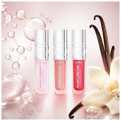 L'Oréal Paris Plump Ambition Hyaluronic Huile à Lèvres Repulpante Coffret Trio