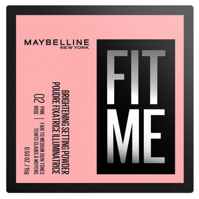 Maybelline New York Fit Me Poudre Matifiante Fixatrice 15 g - Teinte : 02 Rose