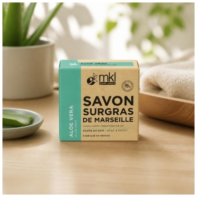MKL Green Nature Aloe Vera Savon Surgras de Marseille Corps & Mains 100 g