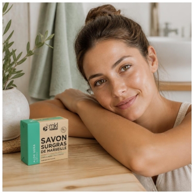 MKL Green Nature Aloe Vera Savon Surgras de Marseille Corps & Mains 100 g