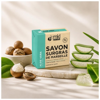 MKL Green Nature Aloe Vera Savon Surgras de Marseille Corps & Mains 100 g